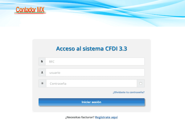 cfdi 3.3 de contadormx en linea