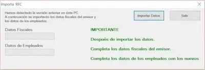 importar datos cfdi nomina 1.1 a 1.2 intalacion