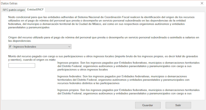nodo cfdi nomina Sistema Nacional de Coordinacion Fiscal