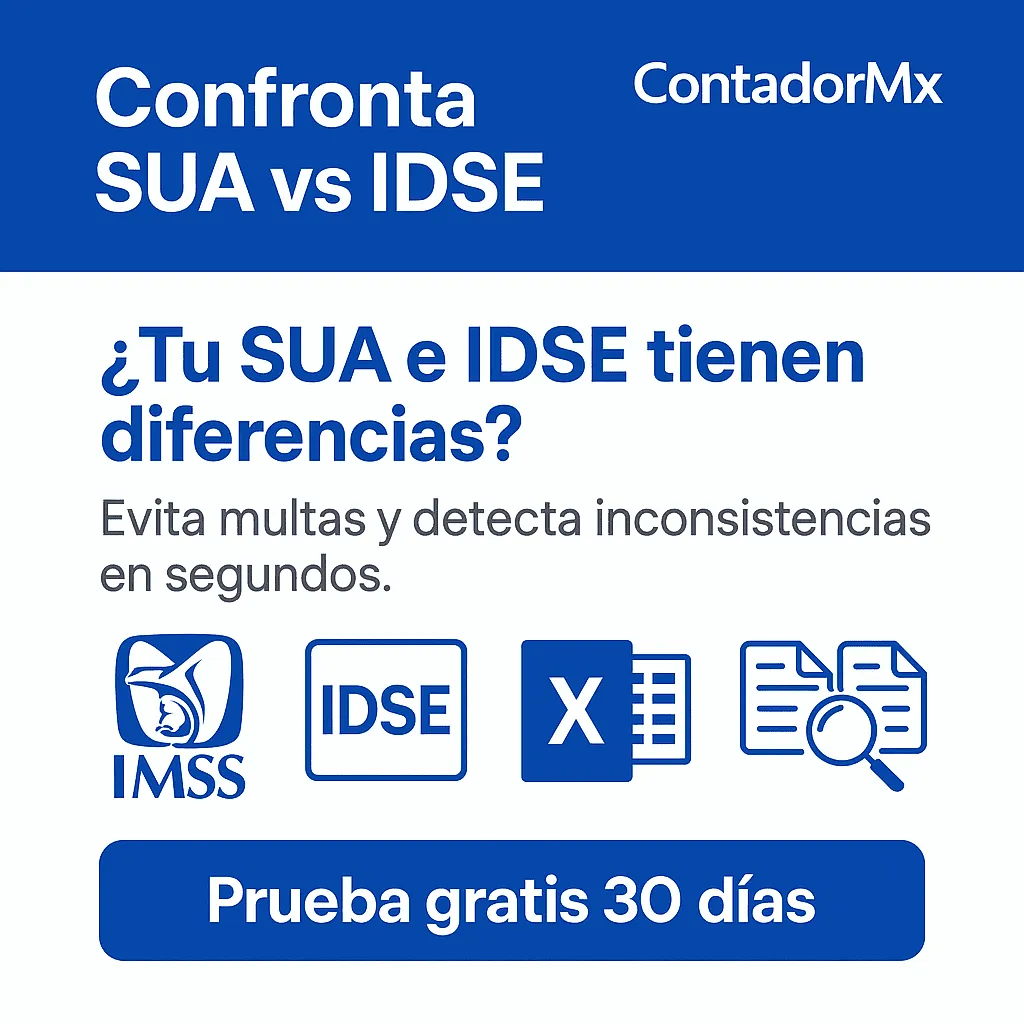 Confronta IMSS e Infonavit (SUA-IDSE)