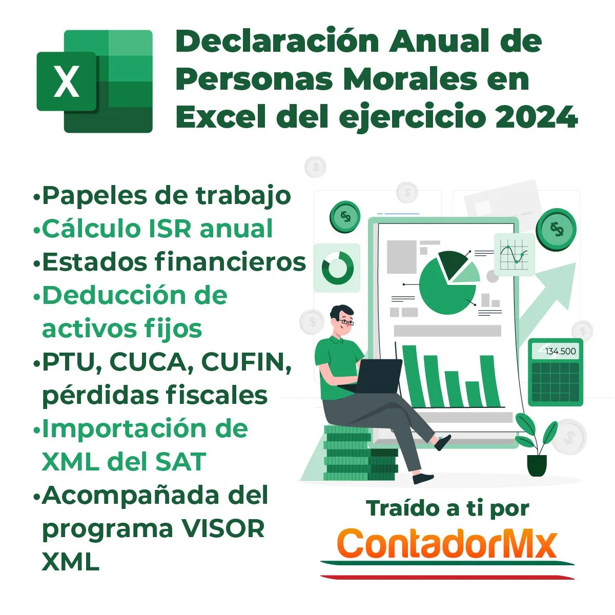 papeles de trabajo declaracion anual de personas morales Excel