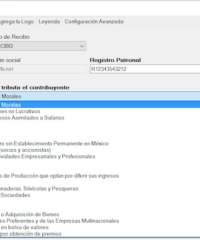 CFDI NOMINA 1.2 CATALOGO REGIMEN FISCAL DEL CONTRIBUYENTE