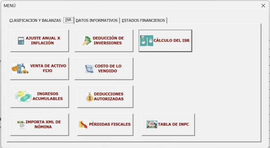 calculo de ISR papel de trabajo declaracion anual SAT
