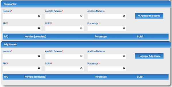enajenantes adquirientes cfdi notarios