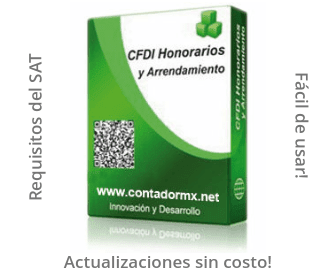 CFDI honorarios y arrendamiento de contadormx