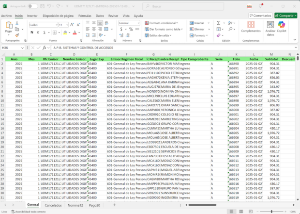 reportes en excel con XML del SAT CFDI Descarga Masiva