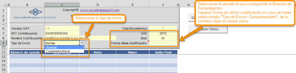 periodo tipo de contabilidad electronica 1.3