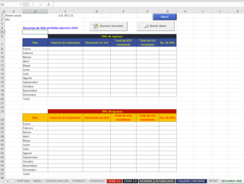 resumen analisis CFDI emitidos recibidos XML impuestos persona moral