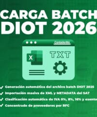 Carga Batch DIOT 2026 del SAT en Excel