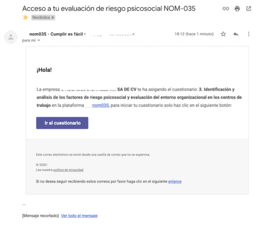 NOM-035-STPS - Servicio en línea para la aplicación de cuestionarios a trabajadores - Image 4