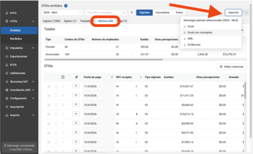 Audita CFDI del SAT: Descarga masiva de XML para Empresas, Despachos y Fiscalistas - Image 11