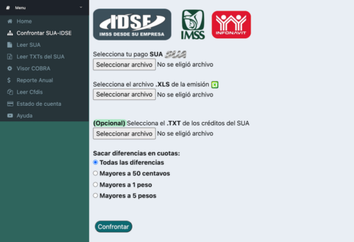 busqueda de diferencias pagos IMSS patronales