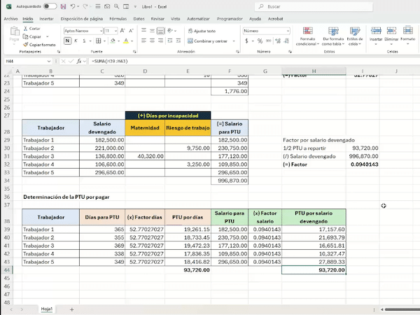 extras calculo de PTU curso en linea