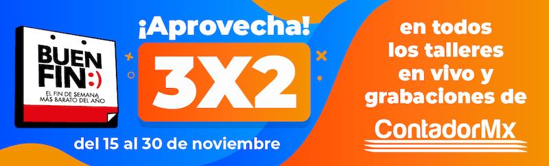 Promoción cursos 3x2 ContadorMx