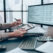 Investors working on desk office and use tablet to check tracki