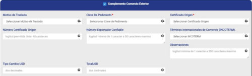 CFDI con Complemento de Comercio Exterior – Facturación válida ante el SAT - Image 2