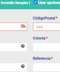 Domicilio receptor CFDI comercio exterior