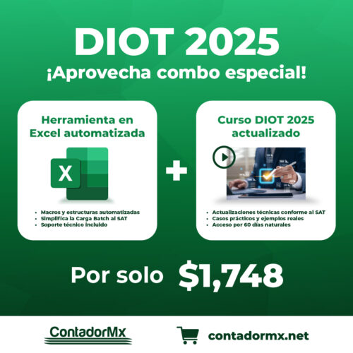 Combo Maestro DIOT 2025: Curso en línea + Hoja en Excel para Carga Batch