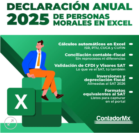 Declaración Anual 2025 en Excel sin errores: automatiza cálculos y cumple con el SAT