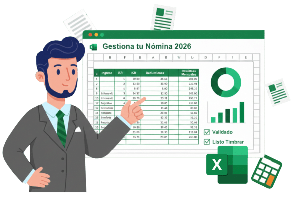 Gestiona tu nómina en Excel 2026 sin errores: automatiza ISR, IMSS e Infonavit