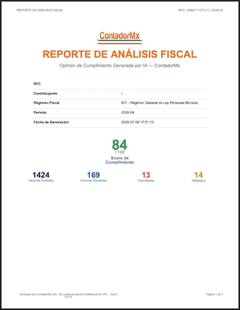 scora fiscal IA XML SAT