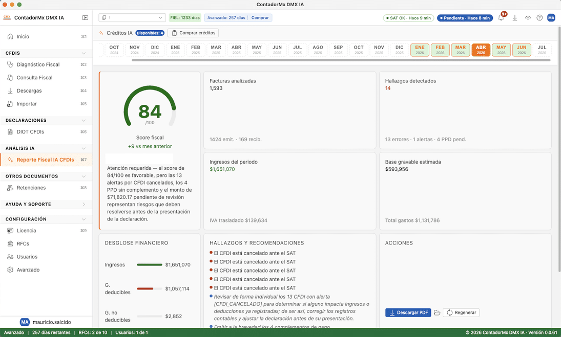 score fiscal XML IA